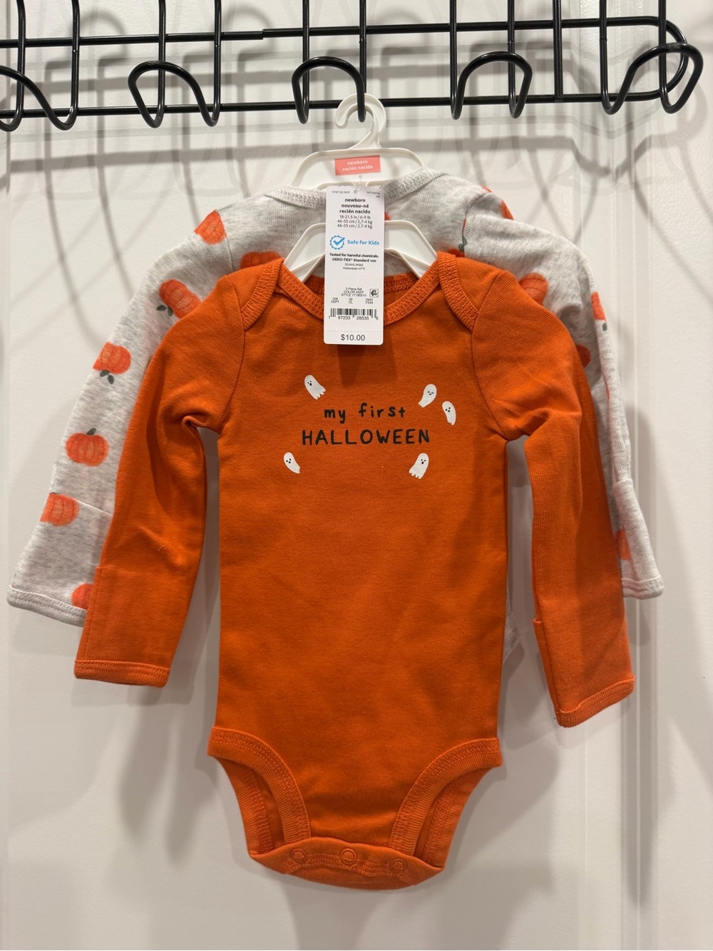 Carter’s Infant Orange "My First Halloween" One-Piece Bodysuit - 2-Pack